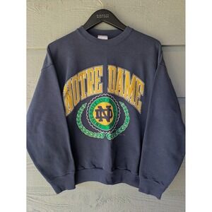 Vintage Notre Dame Fighting Irish Sweatshirt Mens Large NCAA Football Logo 7 90s